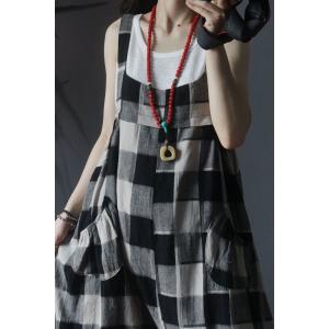 Korean Fashion Checkered Overalls Flare Large One Piece Pants