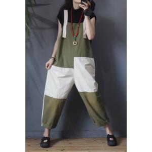 Contrasting Colors Cotton Dungarees Korean Slip 90s Overalls