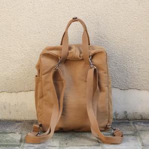 Solid Color Womans Versatile Canvas Backpacks