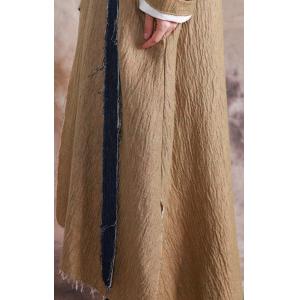 Fringed Long Poncho Cardigan Asymmetrical Designer Long Linen Ruana