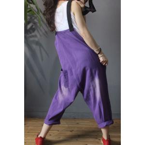 Cartoon Patchwork Ripped Overalls Fashion Cotton Korean Dungarees