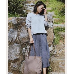 Leisure Style Plain Tote Bag Womans Cotton Linen Shoulder Bag