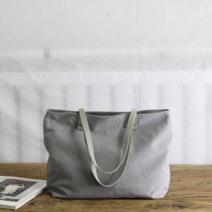 Leisure Style Plain Tote Bag Womans Cotton Linen Shoulder Bag