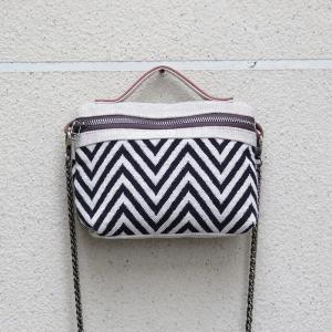 Black and White Waves Hemp Bag Portable Cute Bag