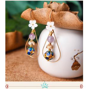 Flowers Elegant Designer Earrings Chinese Ethnic Earrings