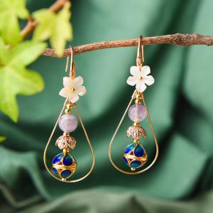 Flowers Elegant Designer Earrings Chinese Ethnic Earrings