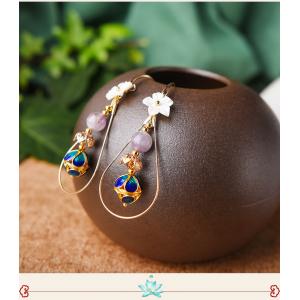 Flowers Elegant Designer Earrings Chinese Ethnic Earrings