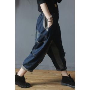 High-Waisted Baggy Ripped Jeans Korean 90s Mom Jeans