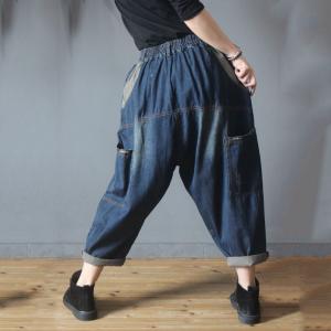 High-Waisted Baggy Ripped Jeans Korean 90s Mom Jeans