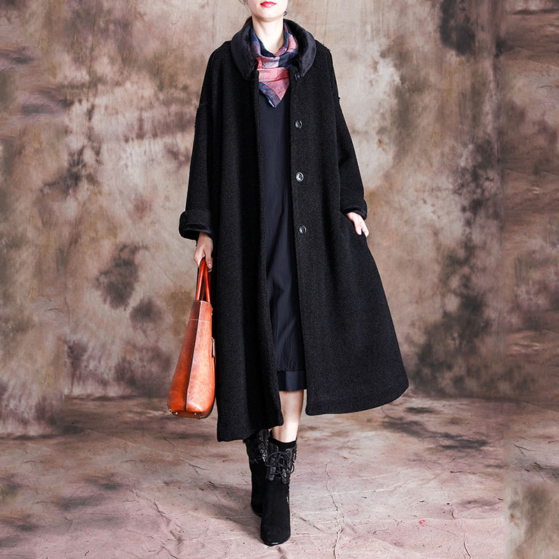 Winter Fashion Plus Size Winter Coat Elegant Wool Blended Poncho Coat ...