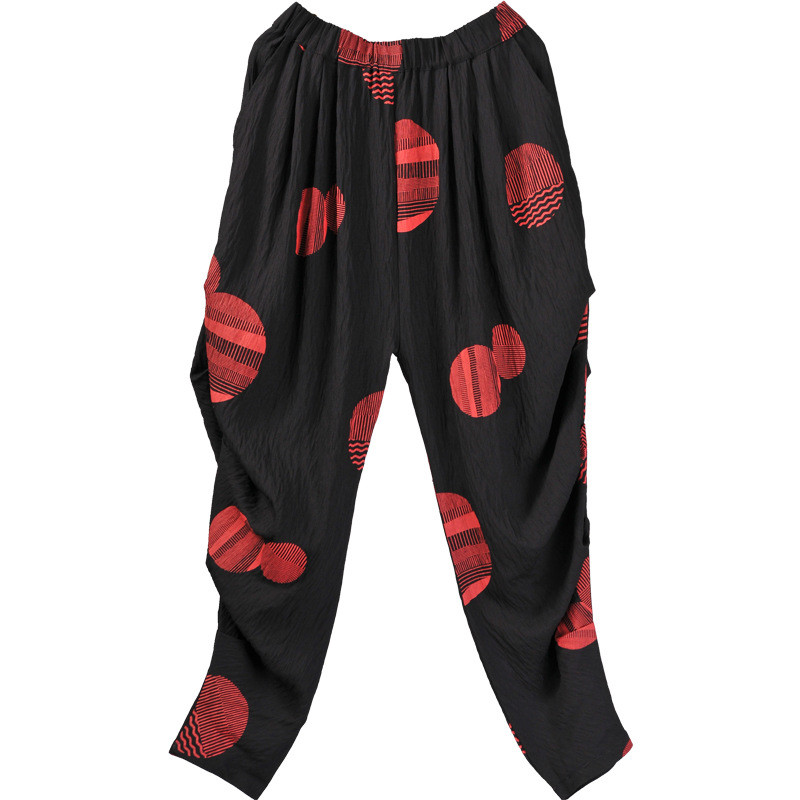red polka dot pants womens