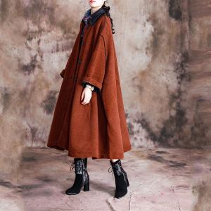 Winter Fashion Plus Size Winter Coat Elegant Wool Blended Poncho Coat