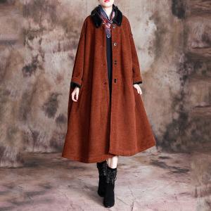 Winter Fashion Plus Size Winter Coat Elegant Wool Blended Poncho Coat