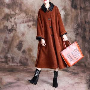 Winter Fashion Plus Size Winter Coat Elegant Wool Blended Poncho Coat