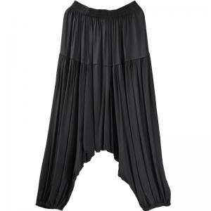 Korean Fashion Loose Harem Pants Pleated Black Palazzo Pants