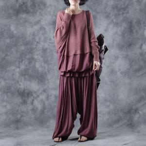 Comfy Style Cotton Thai Pants Long Balloon Trousers for Woman