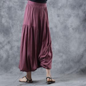 Comfy Style Cotton Thai Pants Long Balloon Trousers for Woman