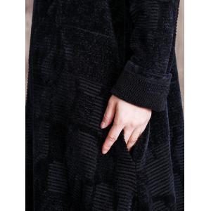 Knee-Length Woolen Dress with Vintage Palazzo Trousers