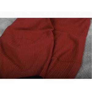 Casual Style Linen Blend Harem Trousers Long Dark Red Hippie Pants for Woman