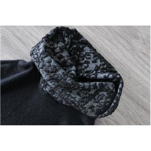 Loose Style Jacquard Sweater Long Sleeve Turtle Neck Jumper