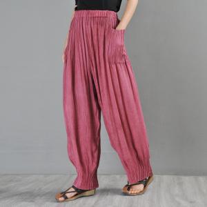 Elastic Edge Comfy Loose Pants Womans Casual Beachwear