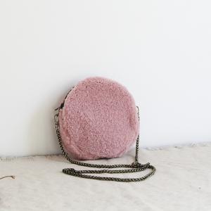 Japanese Style Lamb Wool Bag Soft Rounded Shoulder Bag