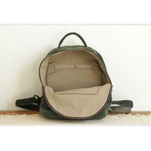 Preppy Style Corduroy Backpacks Solid Color Japanese Bag
