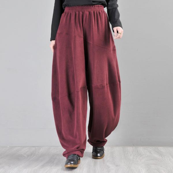 Solid Color  Baggy Harem Pants Casual Bloomers for Women