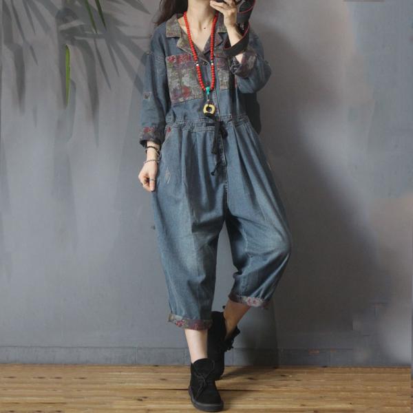 Red Pockets Drawstring Cargo Jumpsuits Baggy Jean Jumpsuits