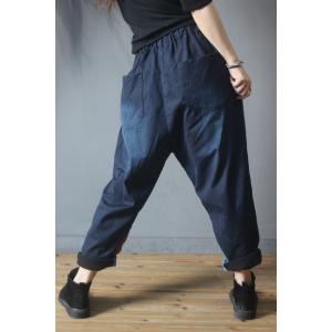 Colorful Corduroy Harem Pants Baggy  Patchwork Quilted Trousers