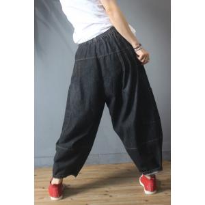 Solid Color Pleated Mom Jeans Baggy Bloomers Pants