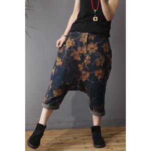 Patchwork Maple Harem Pants Summer Vintage Hippie Trousers