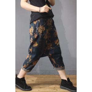 Patchwork Maple Harem Pants Summer Vintage Hippie Trousers