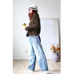 Korean Style Patchwork Ripped Jeans Baggy Wide Leg Jeans