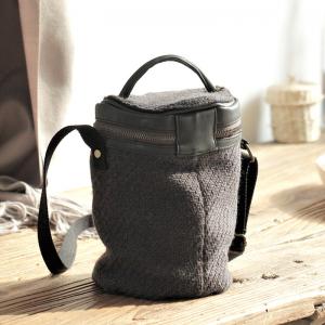 Solid Color Vintage Cylindrical Bag