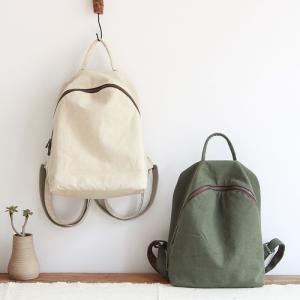 Preppy Style Plain Canvas Backpacks for Women