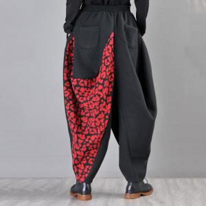 Contrast Color Vintage Genie Pants Womens Bloomer Pants