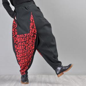 Contrast Color Vintage Genie Pants Womens Bloomer Pants