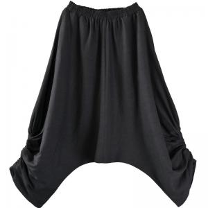 Cotton Linen Drawstring Pants Loose Thai Pants for Women