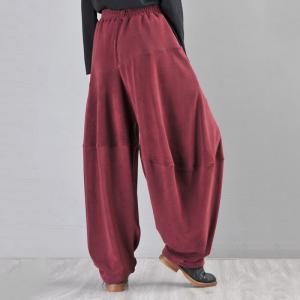 Solid Color  Baggy Harem Pants Casual Bloomers for Women