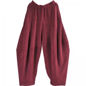 Solid Color  Baggy Harem Pants Casual Bloomers for Women