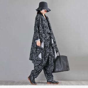 Mock  Neck Asymmetrical Shawl Jacquard Flouncing Cardigan