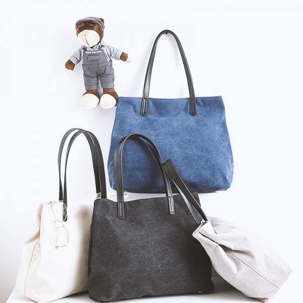 Korean Style Casual Canvas Tote Bag