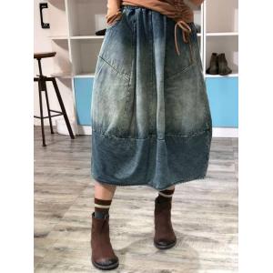 Colored Faded Flare Maxi Skirt