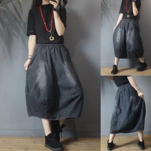 Colored Faded Flare Maxi Skirt