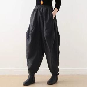 Pinstriped Wool Yoga Pants Fashion Genie Pants for Womam