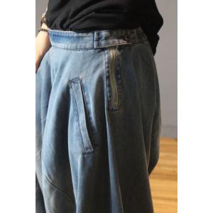 Original Design Draped Balloon Jeans Baggy Denim Bloomers