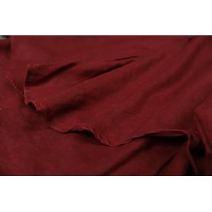 Dark Red Linen Blouse Long Sleeve Oversized Flax Clothing