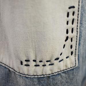 Colorful Patchwork Relaxed Bootcut Jeans Embroidered Mom Jeans