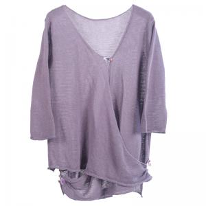 Solid Color Oversized Knit Cardigan Layering Tunic Top